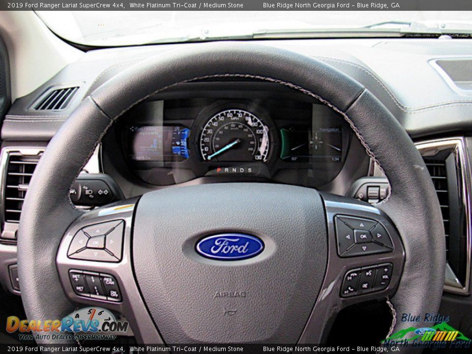 2019 Ford Ranger Lariat SuperCrew 4x4 White Platinum Tri-Coat / Medium Stone Photo #18
