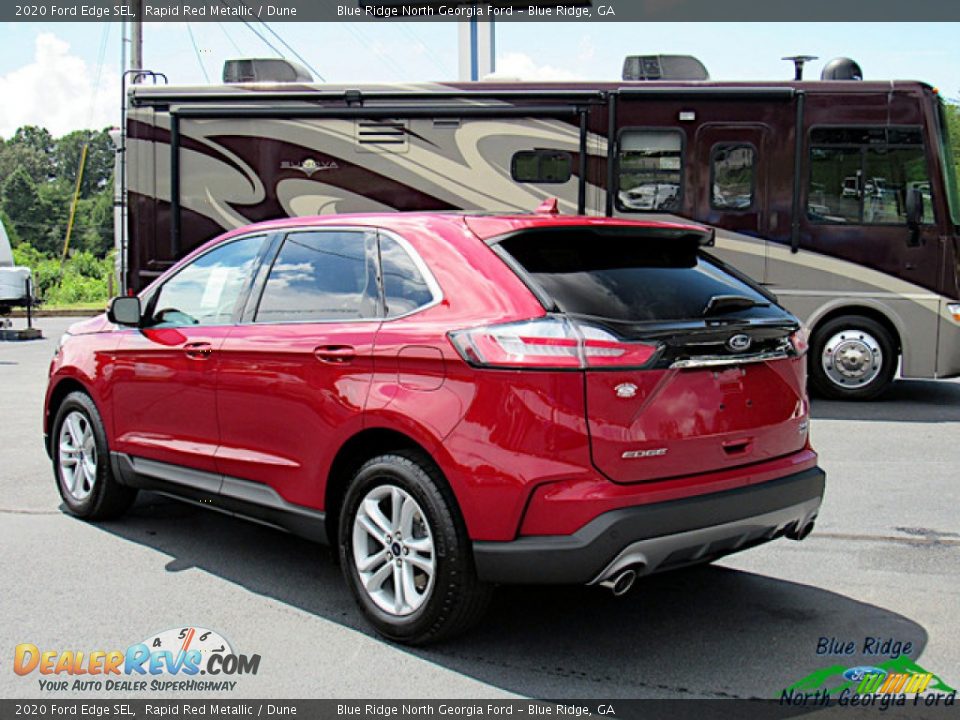 2020 Ford Edge SEL Rapid Red Metallic / Dune Photo #3