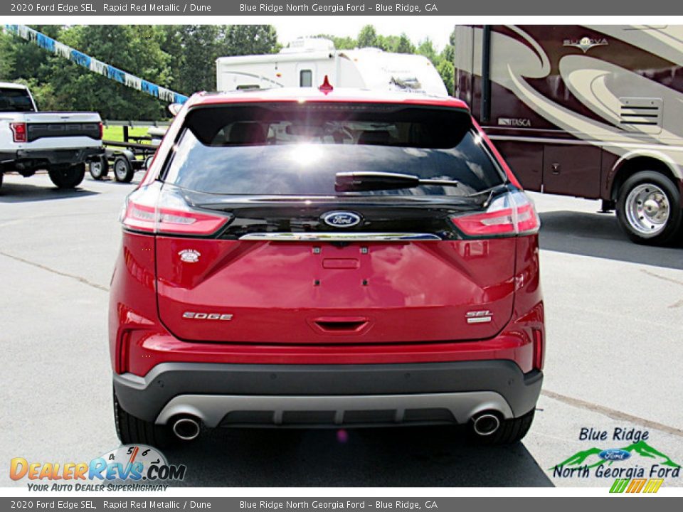 2020 Ford Edge SEL Rapid Red Metallic / Dune Photo #4