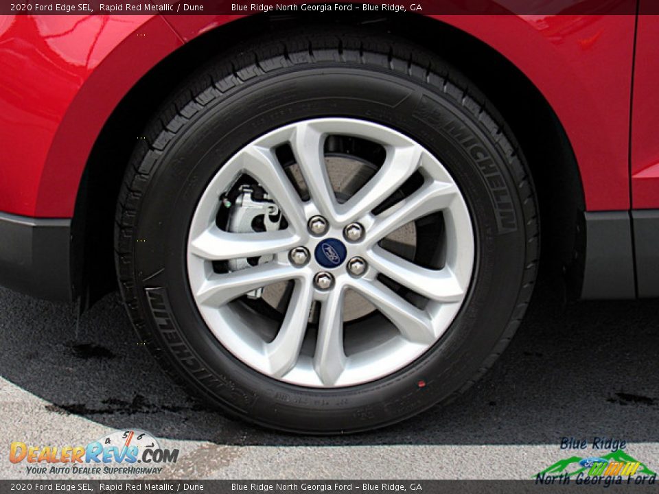 2020 Ford Edge SEL Rapid Red Metallic / Dune Photo #9