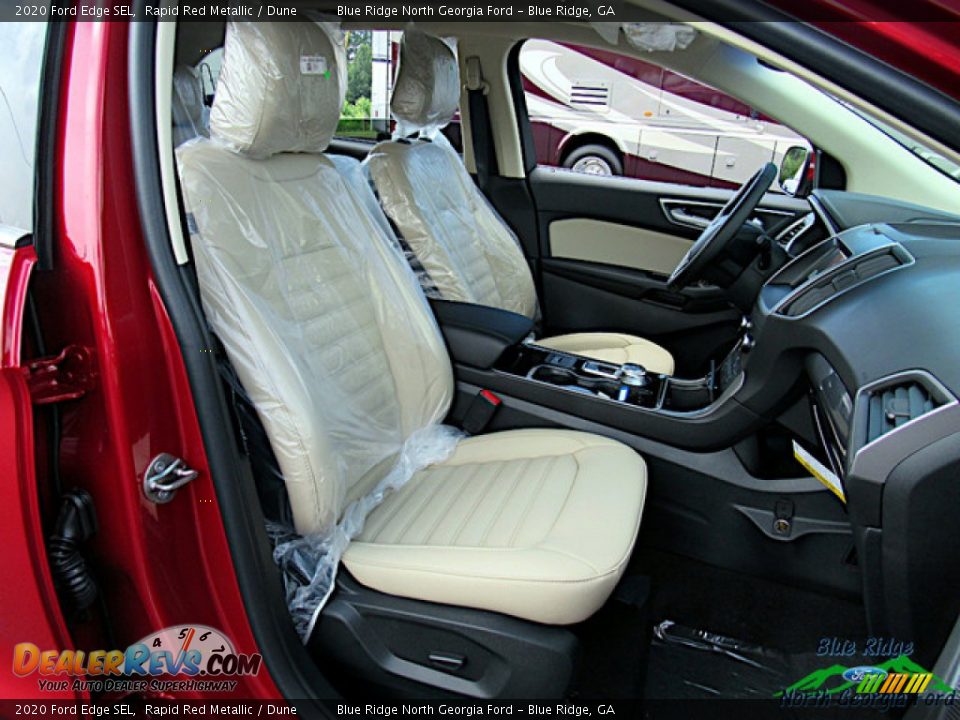2020 Ford Edge SEL Rapid Red Metallic / Dune Photo #11