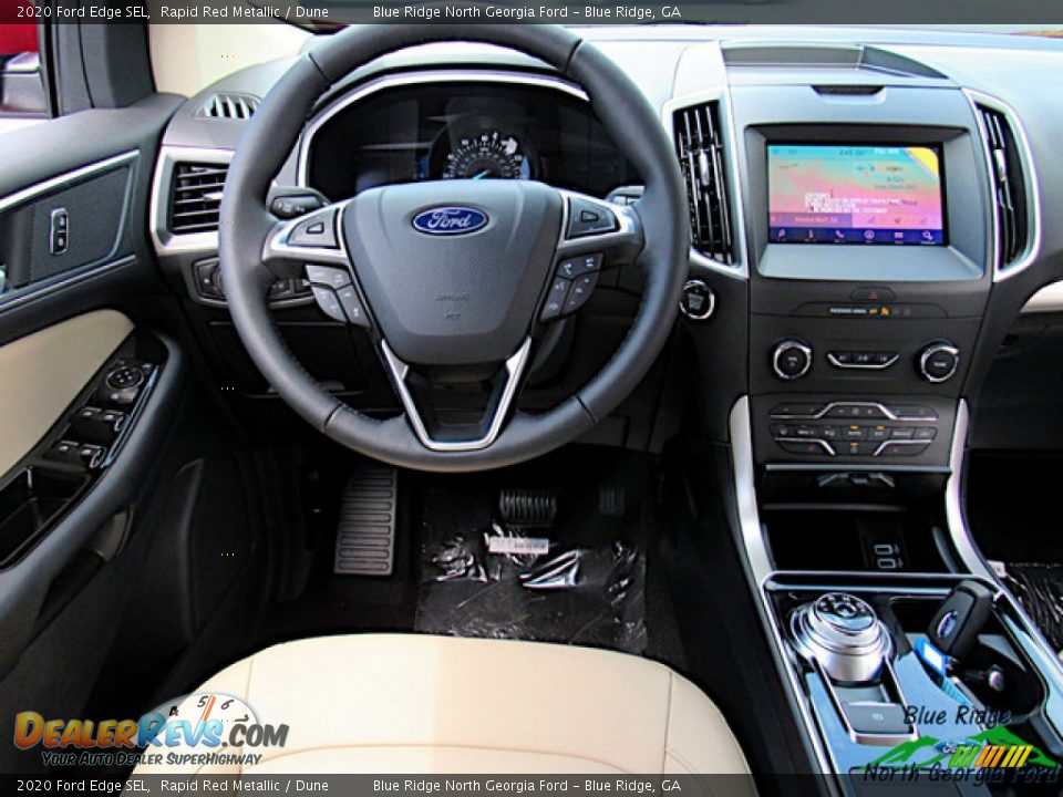 2020 Ford Edge SEL Rapid Red Metallic / Dune Photo #14
