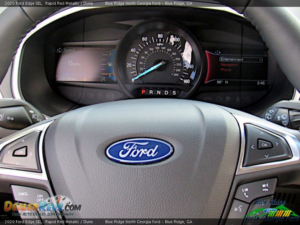 2020 Ford Edge SEL Rapid Red Metallic / Dune Photo #16