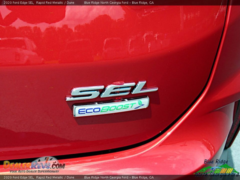 2020 Ford Edge SEL Rapid Red Metallic / Dune Photo #25