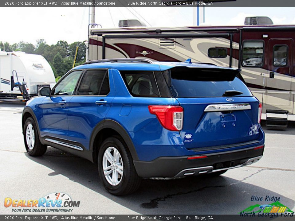 2020 Ford Explorer XLT 4WD Atlas Blue Metallic / Sandstone Photo #3