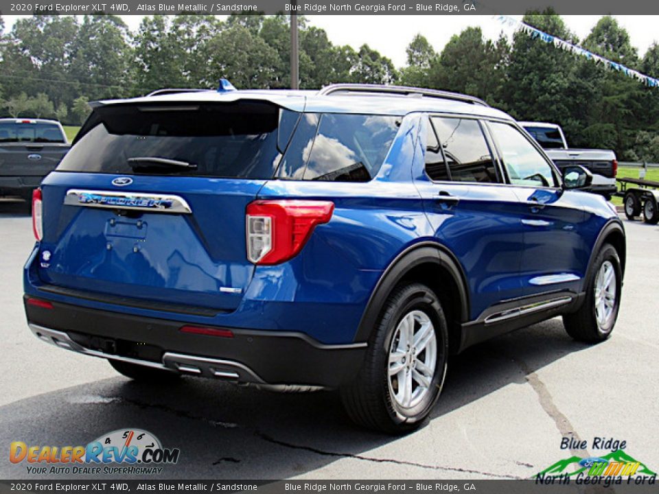 2020 Ford Explorer XLT 4WD Atlas Blue Metallic / Sandstone Photo #5