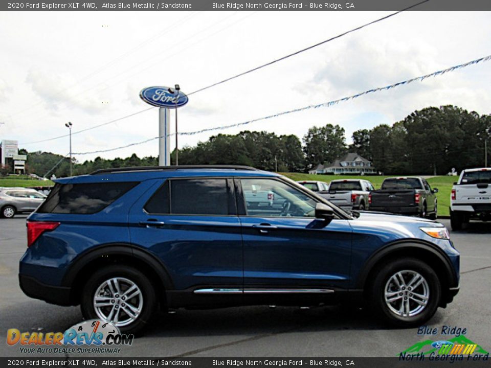 2020 Ford Explorer XLT 4WD Atlas Blue Metallic / Sandstone Photo #6