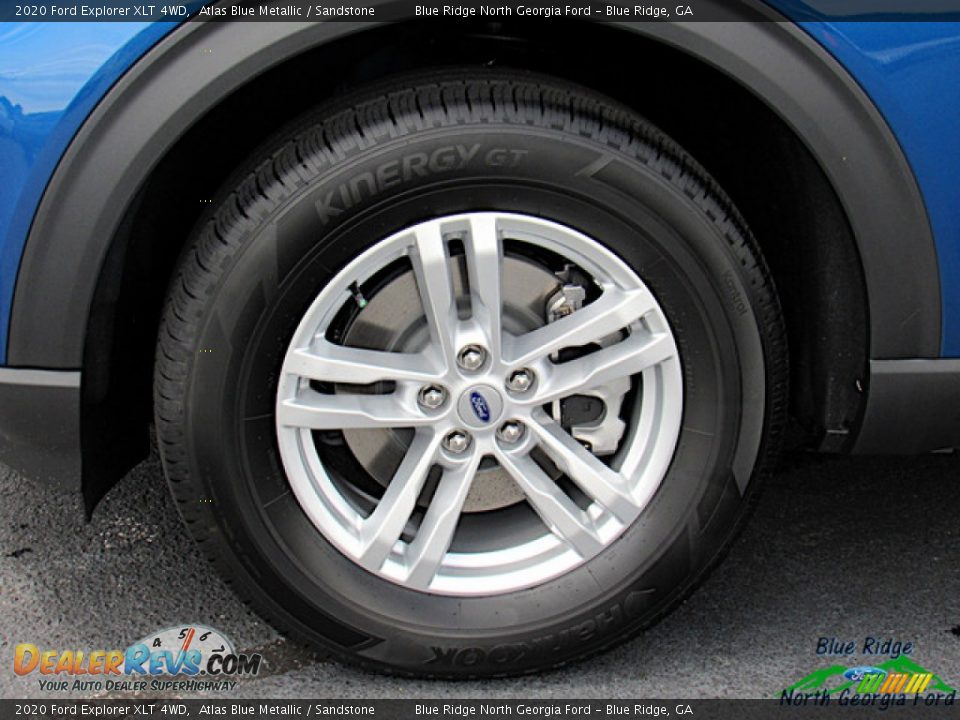 2020 Ford Explorer XLT 4WD Atlas Blue Metallic / Sandstone Photo #9