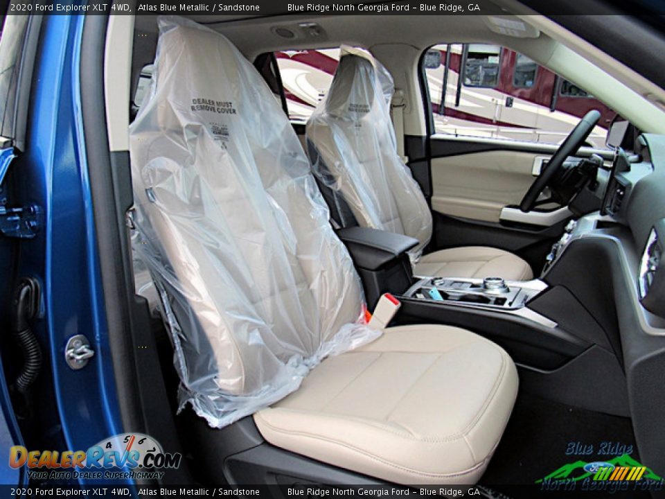 2020 Ford Explorer XLT 4WD Atlas Blue Metallic / Sandstone Photo #12