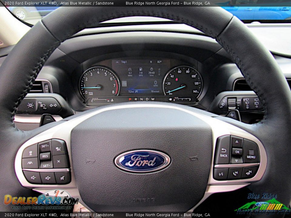 2020 Ford Explorer XLT 4WD Atlas Blue Metallic / Sandstone Photo #19