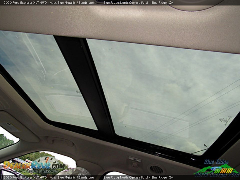 2020 Ford Explorer XLT 4WD Atlas Blue Metallic / Sandstone Photo #27