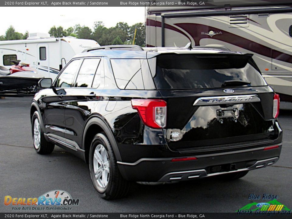 2020 Ford Explorer XLT Agate Black Metallic / Sandstone Photo #3