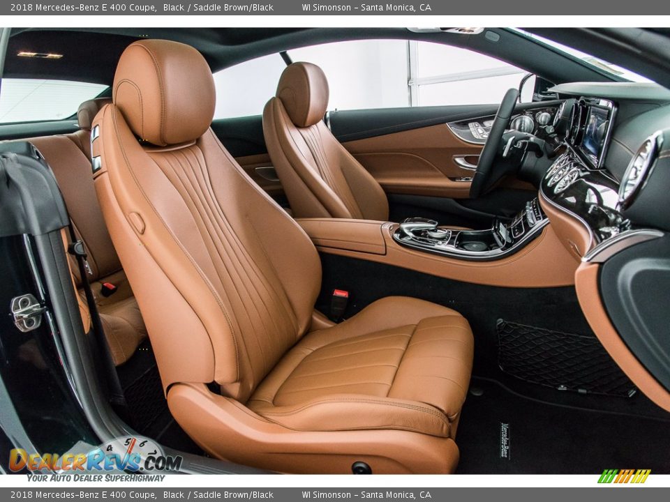 2018 Mercedes-Benz E 400 Coupe Black / Saddle Brown/Black Photo #2