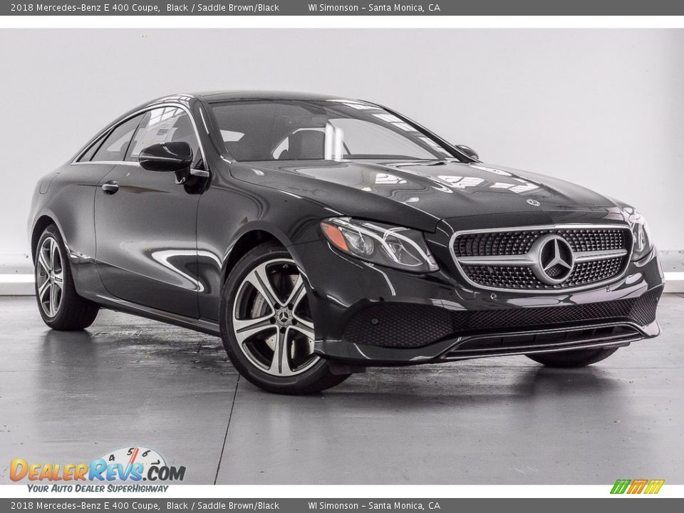 2018 Mercedes-Benz E 400 Coupe Black / Saddle Brown/Black Photo #12