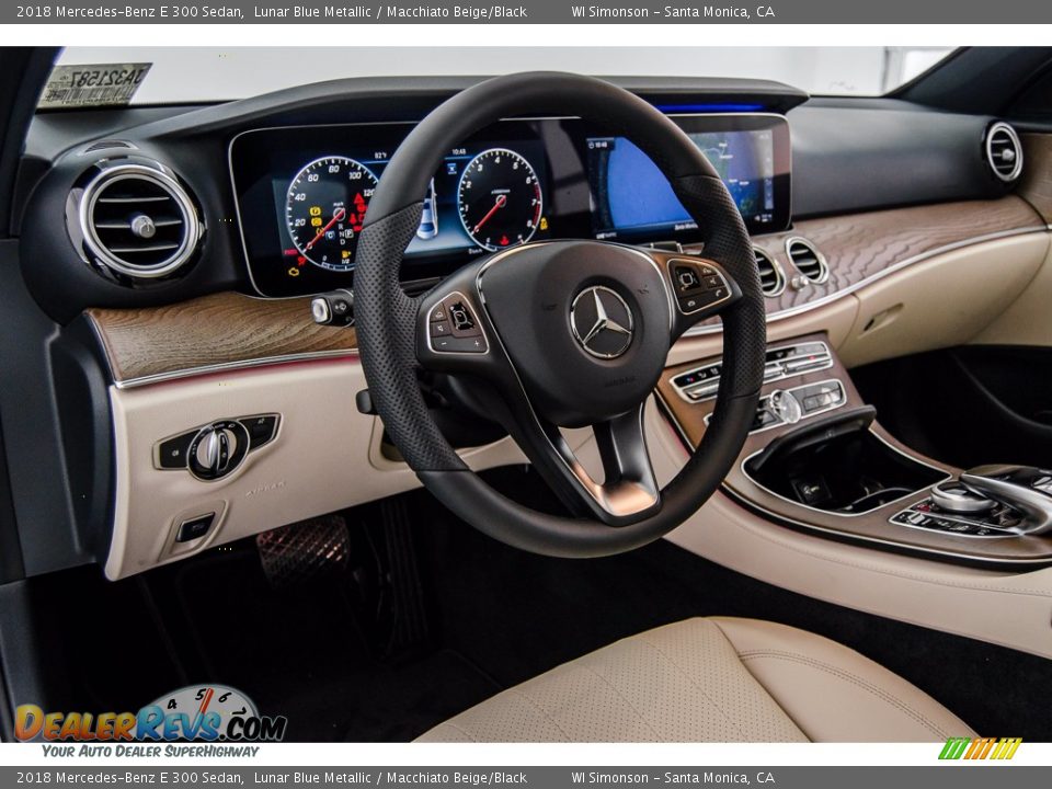 2018 Mercedes-Benz E 300 Sedan Lunar Blue Metallic / Macchiato Beige/Black Photo #6