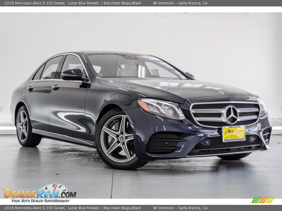 2018 Mercedes-Benz E 300 Sedan Lunar Blue Metallic / Macchiato Beige/Black Photo #12