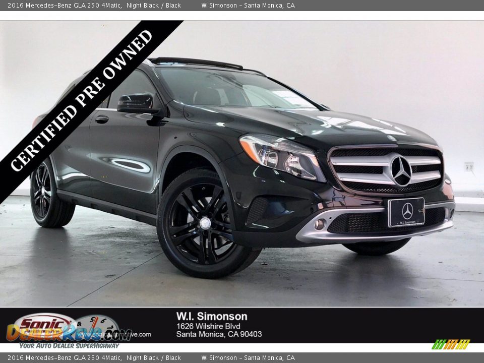 2016 Mercedes-Benz GLA 250 4Matic Night Black / Black Photo #1