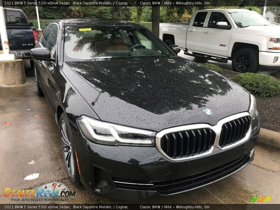 2021 BMW 5 Series 530i xDrive Sedan Black Sapphire Metallic / Cognac Photo #1