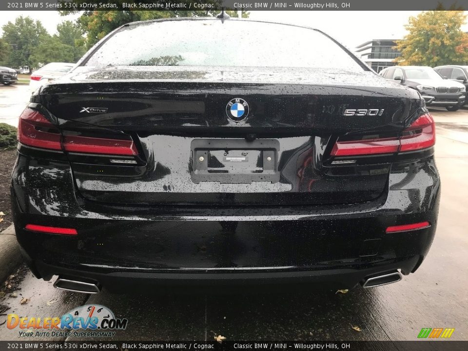 2021 BMW 5 Series 530i xDrive Sedan Black Sapphire Metallic / Cognac Photo #4