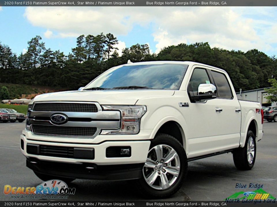 2020 Ford F150 Platinum SuperCrew 4x4 Star White / Platinum Unique Black Photo #1