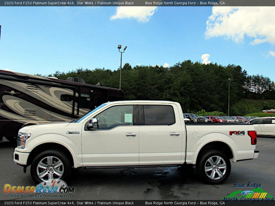 2020 Ford F150 Platinum SuperCrew 4x4 Star White / Platinum Unique Black Photo #2