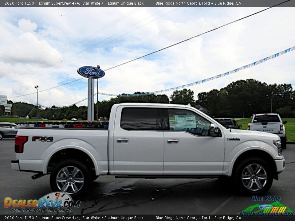 2020 Ford F150 Platinum SuperCrew 4x4 Star White / Platinum Unique Black Photo #6