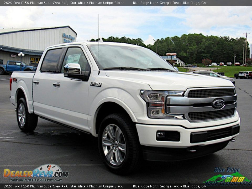 2020 Ford F150 Platinum SuperCrew 4x4 Star White / Platinum Unique Black Photo #7