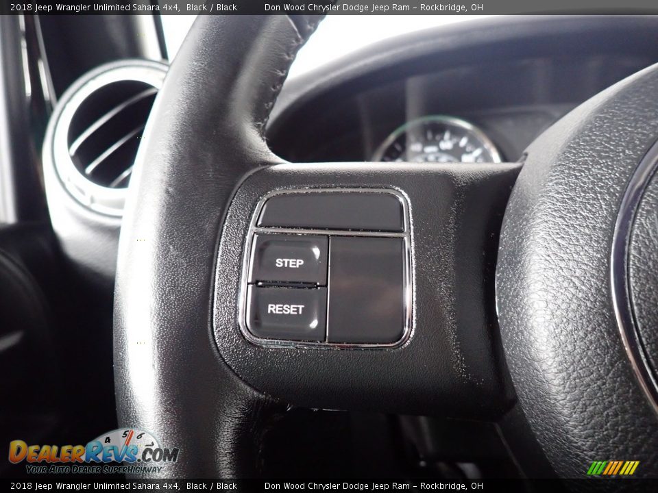 2018 Jeep Wrangler Unlimited Sahara 4x4 Black / Black Photo #35
