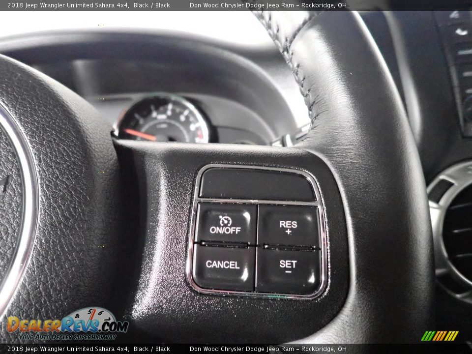 2018 Jeep Wrangler Unlimited Sahara 4x4 Black / Black Photo #36