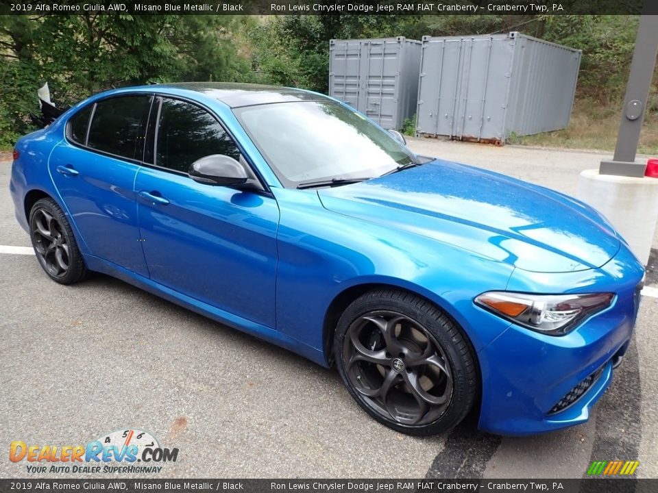 2019 Alfa Romeo Giulia AWD Misano Blue Metallic / Black Photo #2