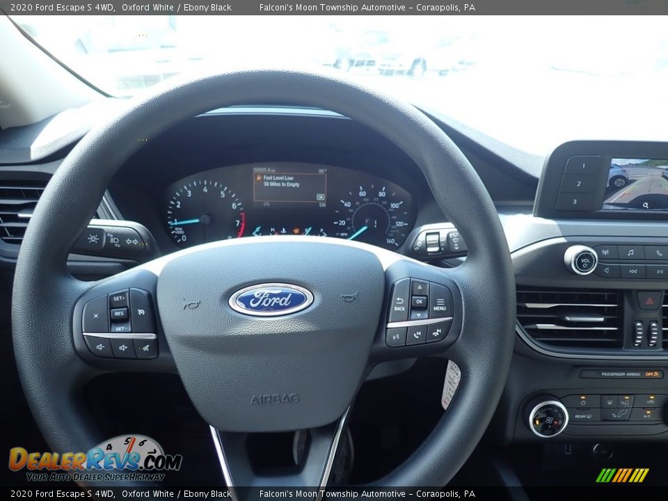 2020 Ford Escape S 4WD Oxford White / Ebony Black Photo #15