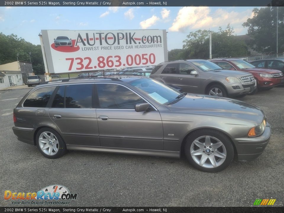 2002 BMW 5 Series 525i Wagon Sterling Grey Metallic / Grey Photo #2
