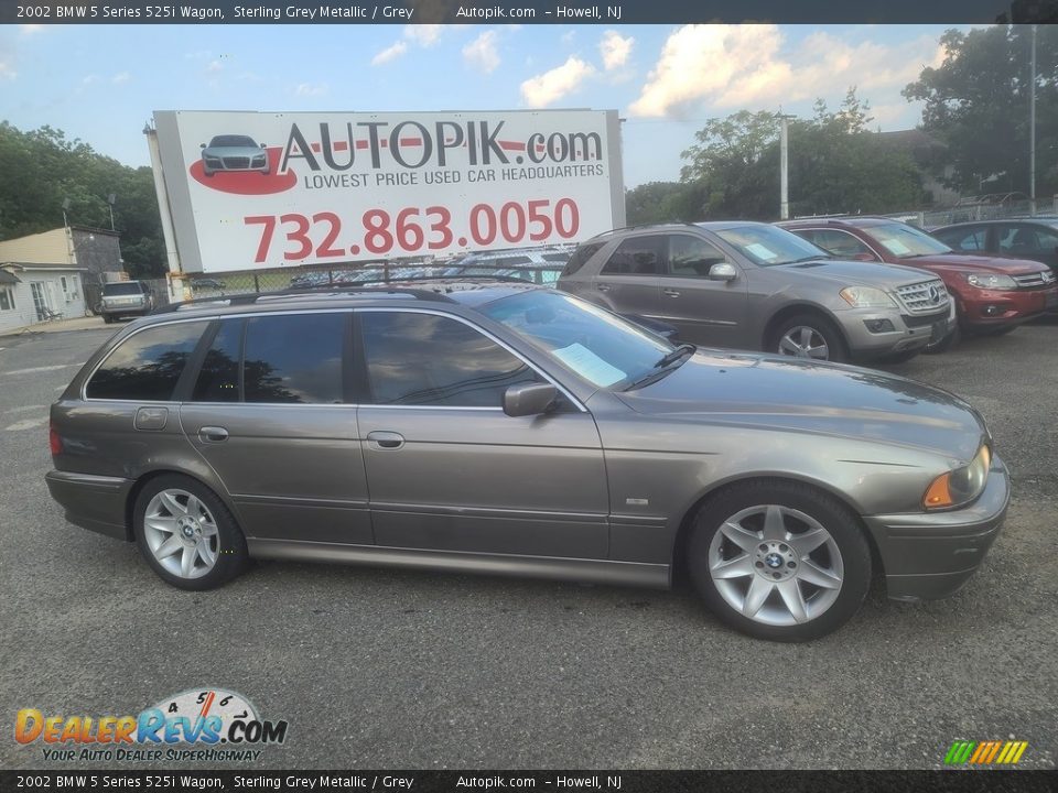 2002 BMW 5 Series 525i Wagon Sterling Grey Metallic / Grey Photo #2