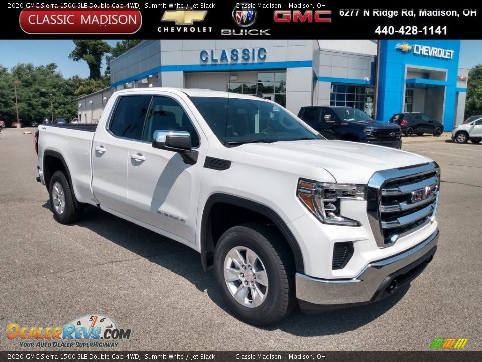 2020 GMC Sierra 1500 SLE Double Cab 4WD Summit White / Jet Black Photo #1