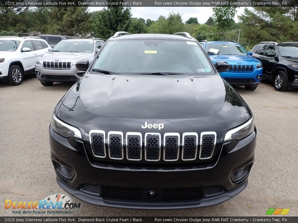 2020 Jeep Cherokee Latitude Plus 4x4 Diamond Black Crystal Pearl / Black Photo #2