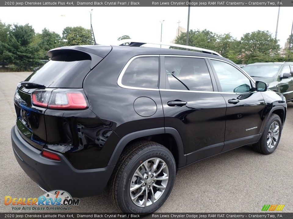 2020 Jeep Cherokee Latitude Plus 4x4 Diamond Black Crystal Pearl / Black Photo #5