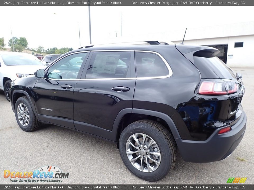 2020 Jeep Cherokee Latitude Plus 4x4 Diamond Black Crystal Pearl / Black Photo #8