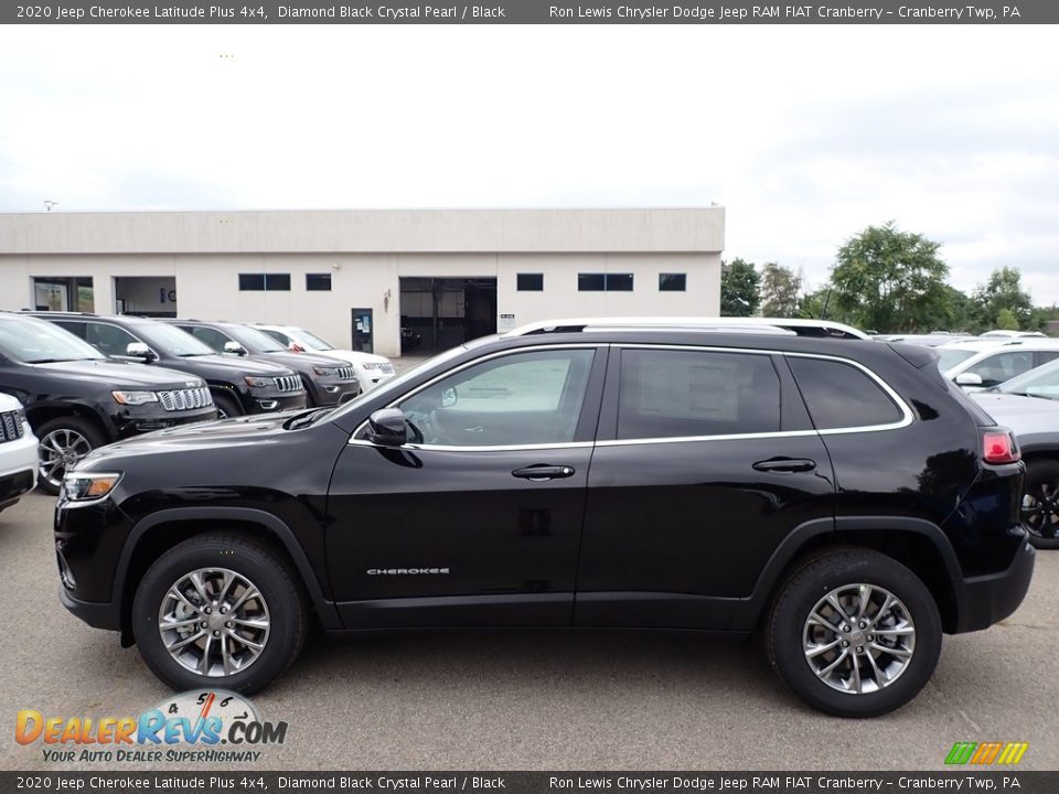 2020 Jeep Cherokee Latitude Plus 4x4 Diamond Black Crystal Pearl / Black Photo #9
