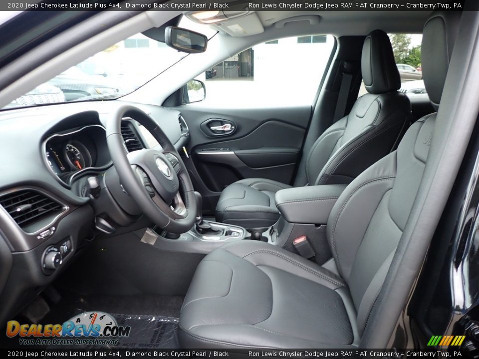 2020 Jeep Cherokee Latitude Plus 4x4 Diamond Black Crystal Pearl / Black Photo #13