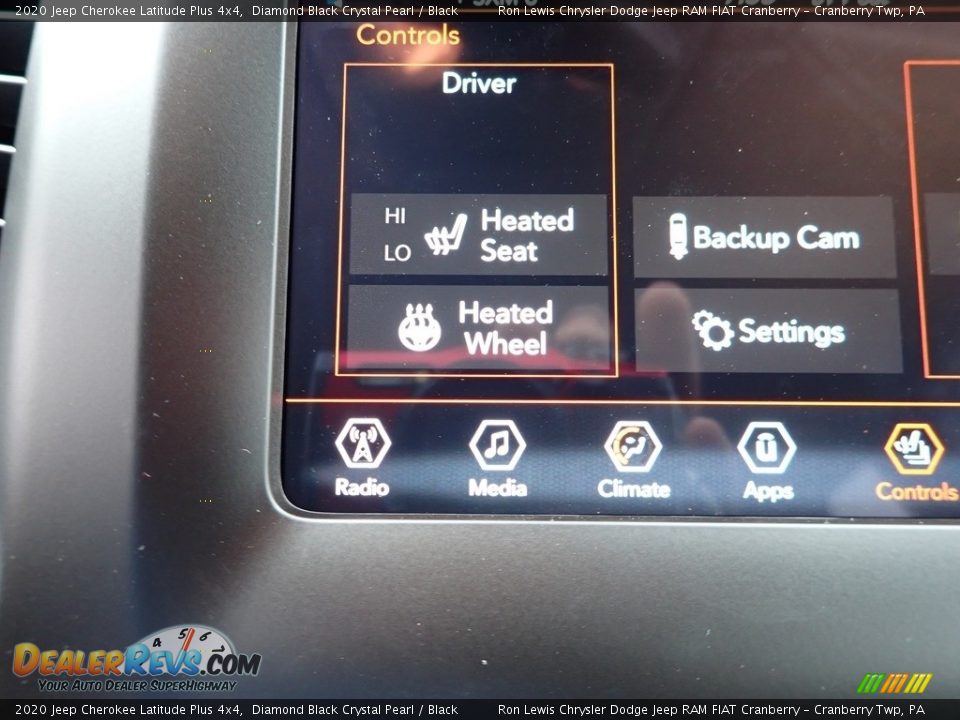 2020 Jeep Cherokee Latitude Plus 4x4 Diamond Black Crystal Pearl / Black Photo #19