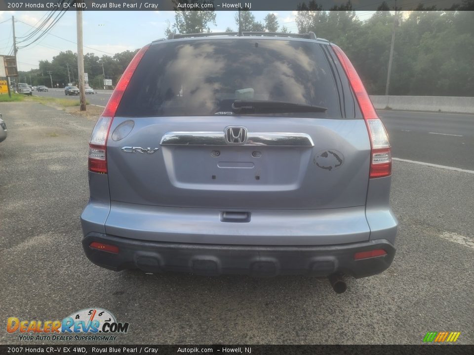 2007 Honda CR-V EX 4WD Royal Blue Pearl / Gray Photo #4