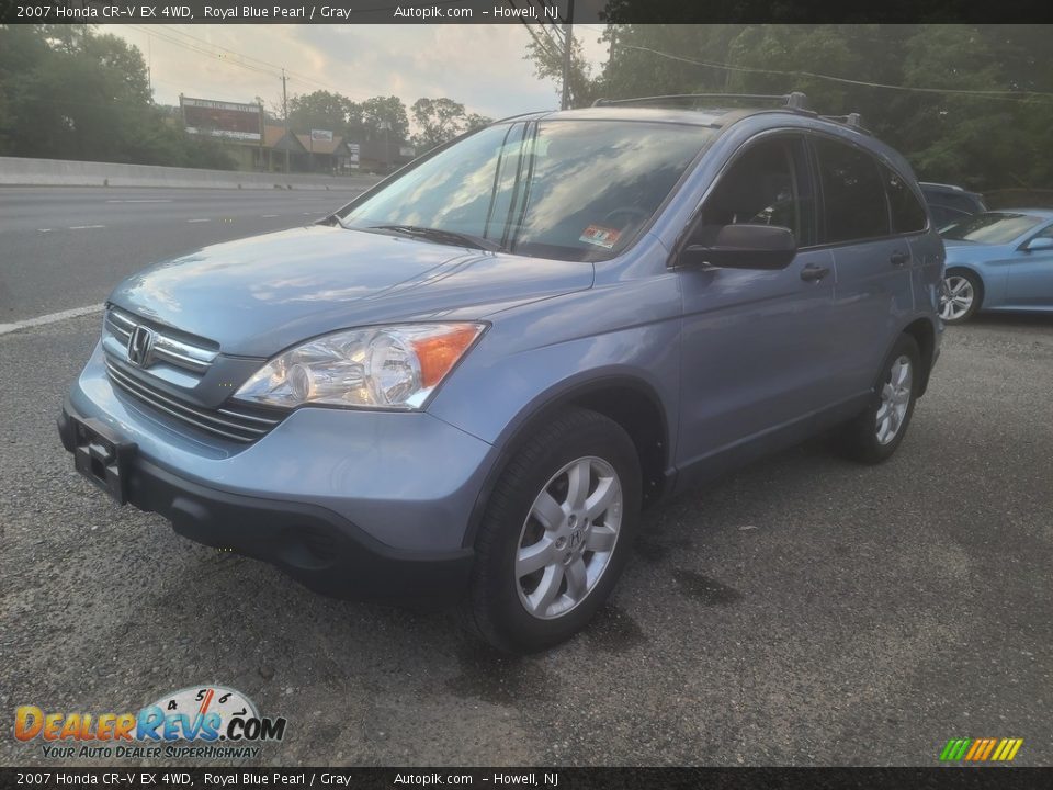 2007 Honda CR-V EX 4WD Royal Blue Pearl / Gray Photo #6