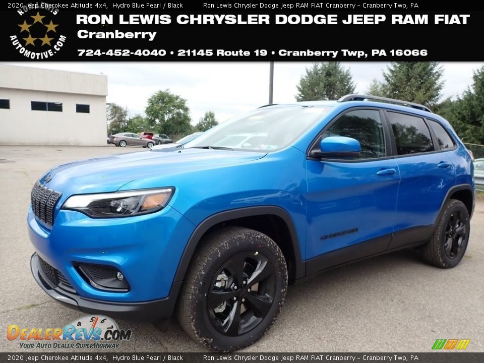 2020 Jeep Cherokee Altitude 4x4 Hydro Blue Pearl / Black Photo #1