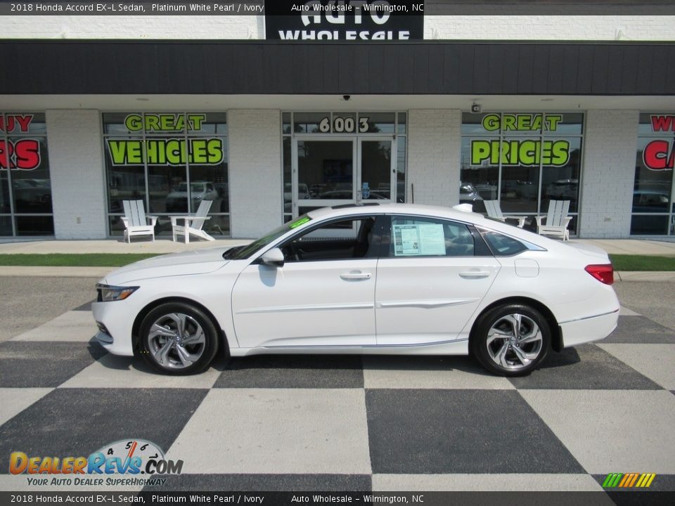 2018 Honda Accord EX-L Sedan Platinum White Pearl / Ivory Photo #1