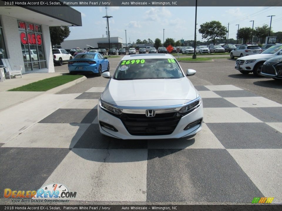 2018 Honda Accord EX-L Sedan Platinum White Pearl / Ivory Photo #2