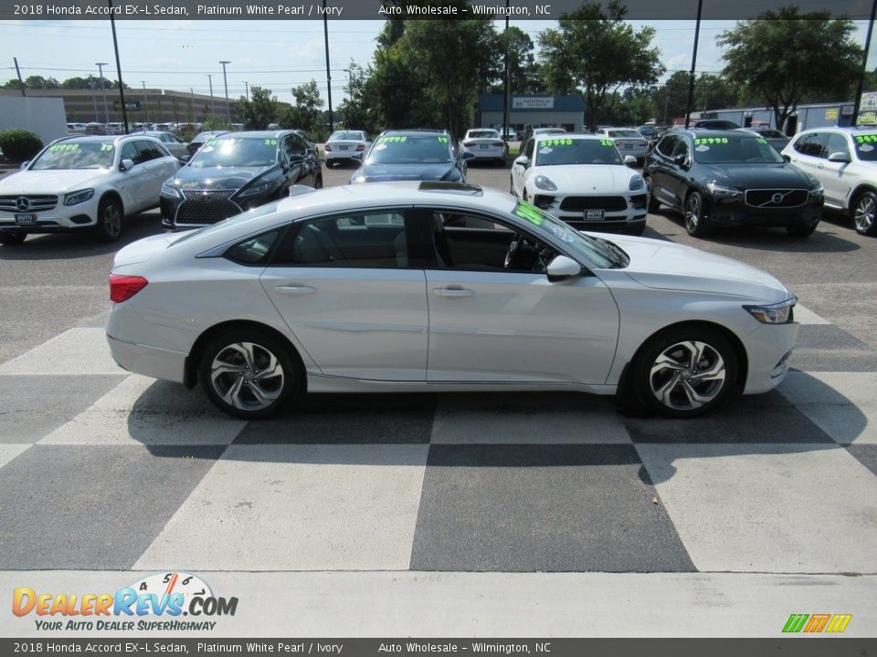 2018 Honda Accord EX-L Sedan Platinum White Pearl / Ivory Photo #3