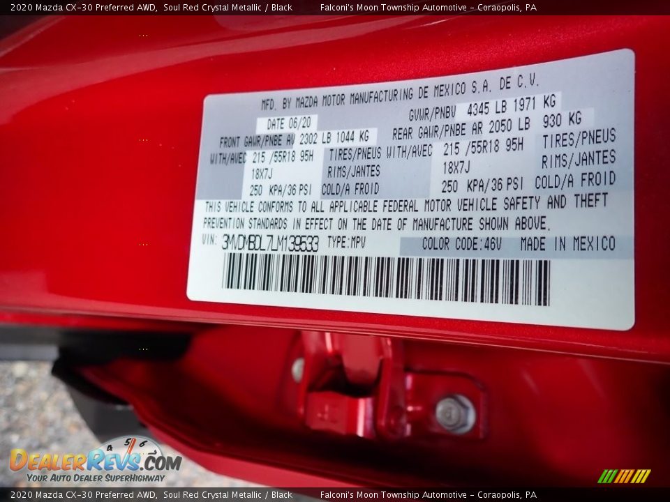 2020 Mazda CX-30 Preferred AWD Soul Red Crystal Metallic / Black Photo #13