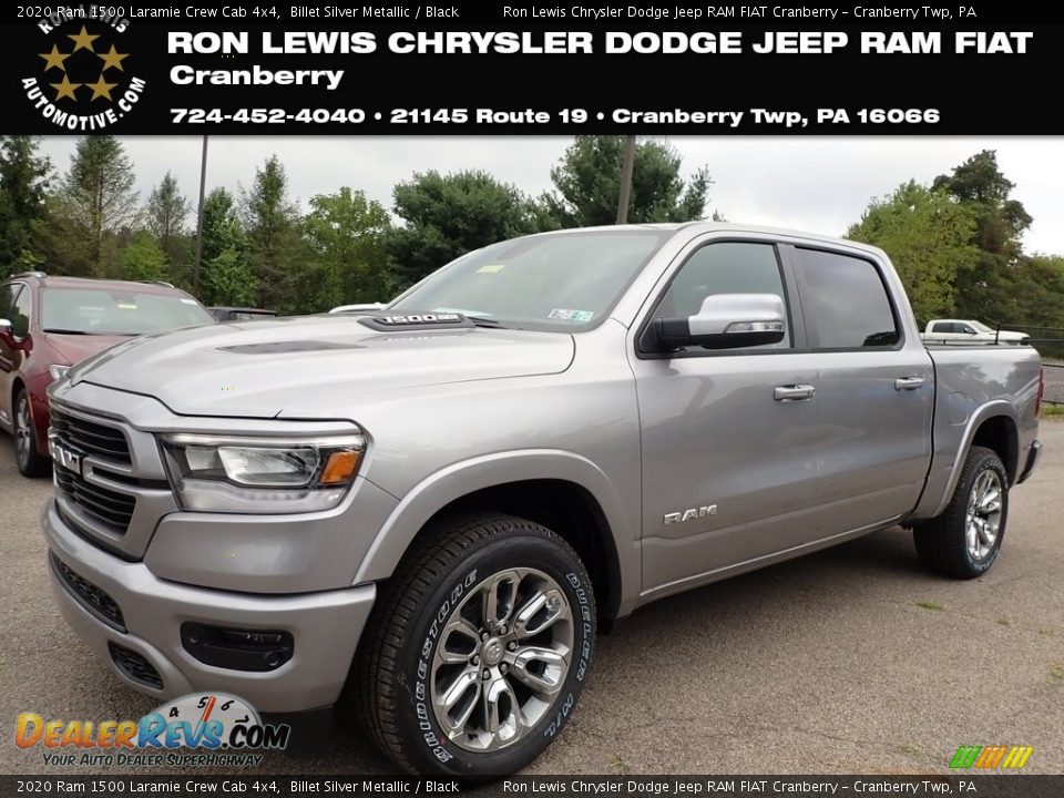 2020 Ram 1500 Laramie Crew Cab 4x4 Billet Silver Metallic / Black Photo #1