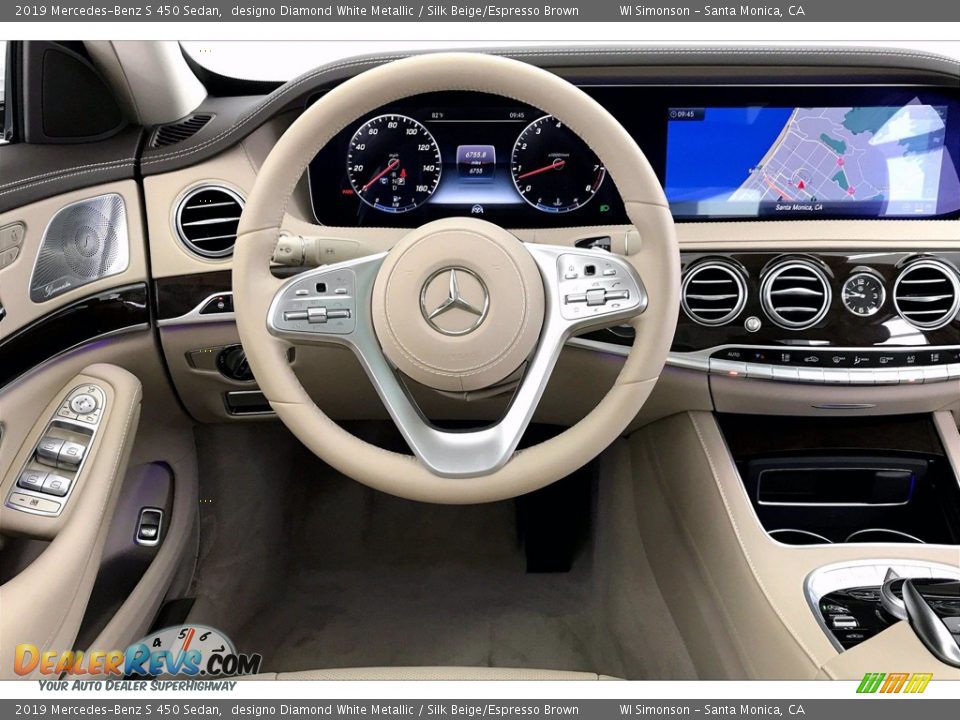 2019 Mercedes-Benz S 450 Sedan designo Diamond White Metallic / Silk Beige/Espresso Brown Photo #4