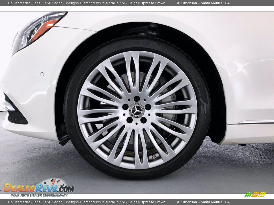 2019 Mercedes-Benz S 450 Sedan designo Diamond White Metallic / Silk Beige/Espresso Brown Photo #8